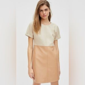 Anthropologie Andrea Faux Leather Mini Dress NWOT SIZE MP